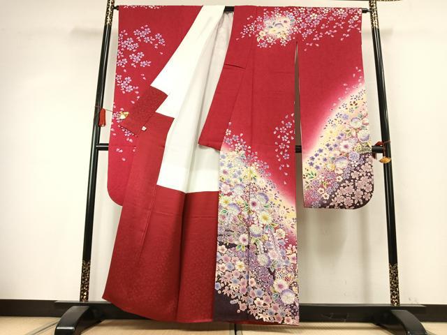 平和屋着物●豪華振袖 絞り 辻が花 暈し染め 鈴乃屋扱い 正絹 逸品 AABK7698fy
