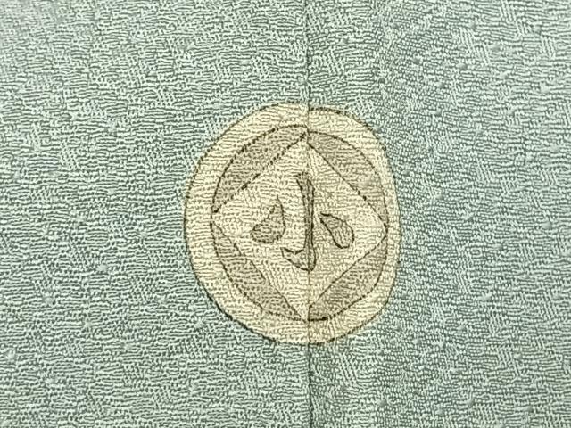 平和屋着物●上質な色無地 草木染 紗綾形地紋 月白色 正絹 逸品 未使用 AABK7701fy