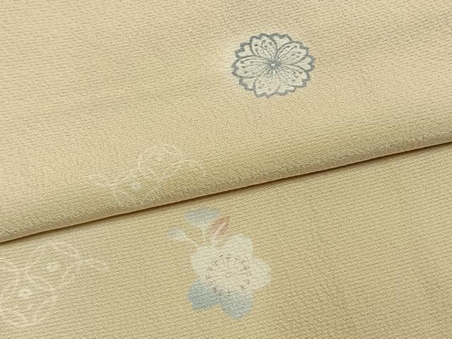 平和屋着物●上質な小紋 舞桜文 蛍暈し 正絹 逸品 AABK7711fy