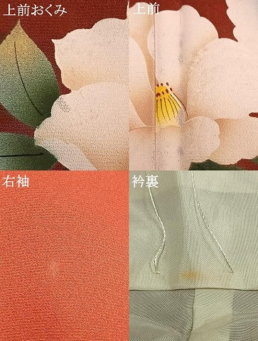 平和屋着物●豪華振袖 草花文 暈し染め 金銀彩 正絹 逸品 AABK7726fy