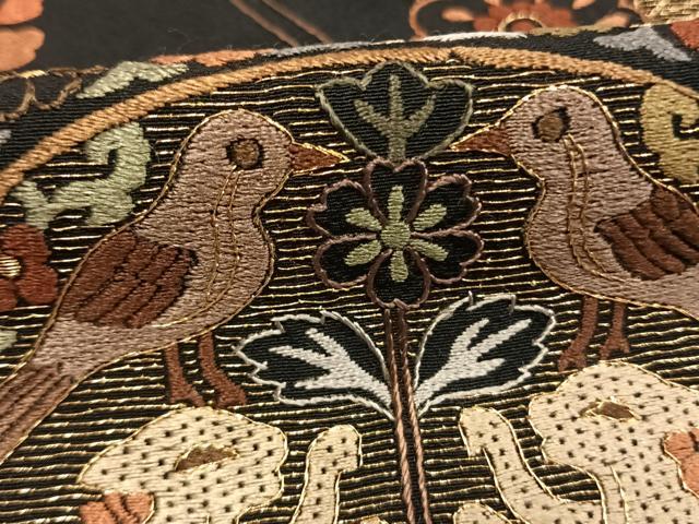 平和屋着物●豪華黒留袖 総刺繍 花鳥文 金糸 正絹 逸品 未使用 AABK7729fy