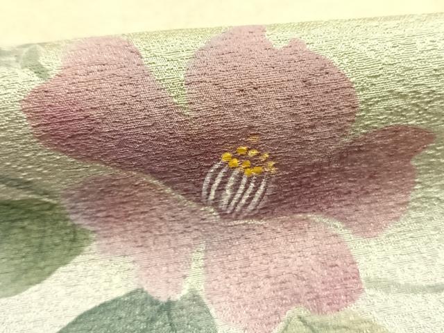 平和屋着物●訪問着 手描き 枝花文 暈し染め 正絹 逸品 AABK7736fy