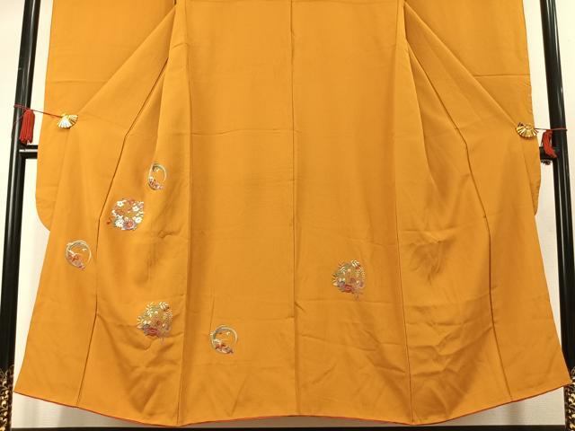 平和屋着物●豪華振袖 中国三大刺繍 汕頭刺繍 スワトウ刺繍 総刺繍 草花文 金糸 正絹 逸品 AABK7737fy