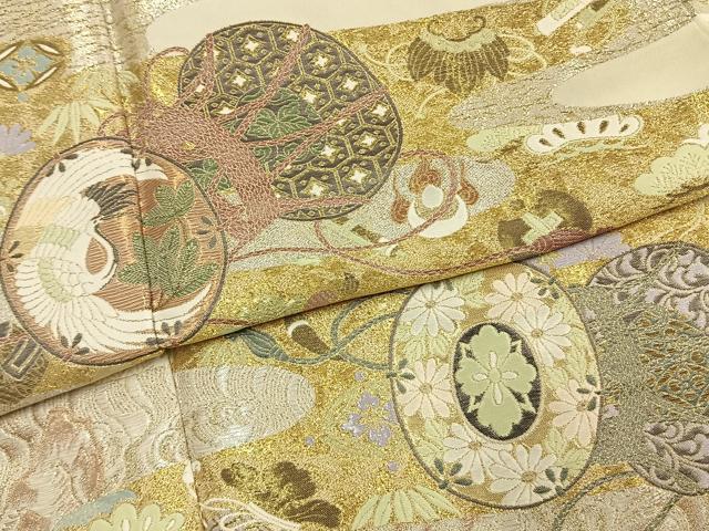 平和屋着物●豪華色留袖 作家物 寿光織 吉祥鼓文 暈し染め 金銀糸 さが美扱い 正絹 逸品 AABK7738fy
