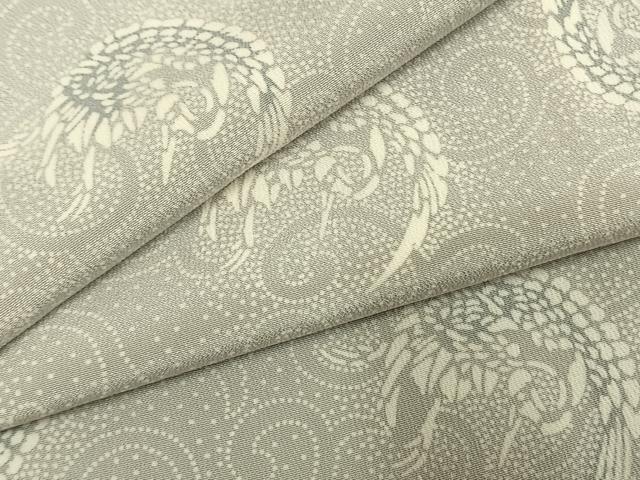 平和屋着物●上質な小紋 型染め 飛鳥唐草文 正絹 逸品 AABK7740fy
