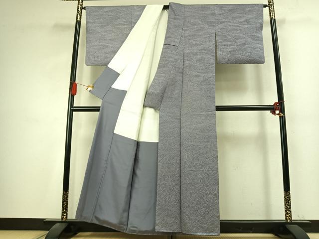 平和屋着物●上質な小紋 大小あられ 正絹 逸品 AABK7741fy