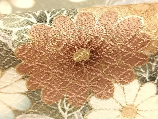平和屋着物●訪問着 草花文 暈し染め 金彩 正絹 逸品 AABK7743fy