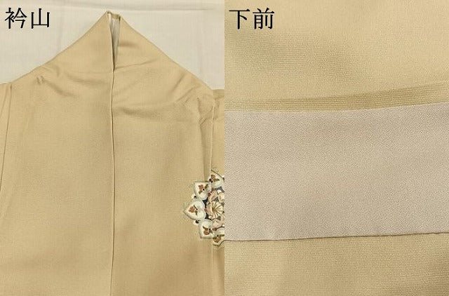 平和屋着物●訪問着 駒刺繍 吉祥花文 金彩 ロング丈 正絹 逸品 AABK7748fy