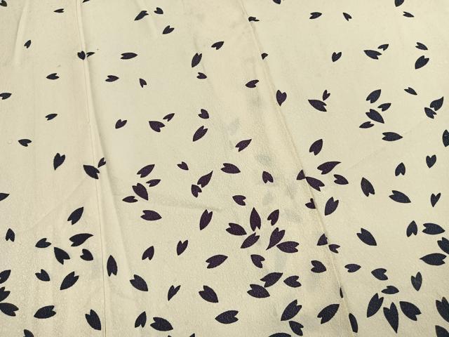 平和屋着物●訪問着 舞桜文 正絹 逸品 AABK7749fy