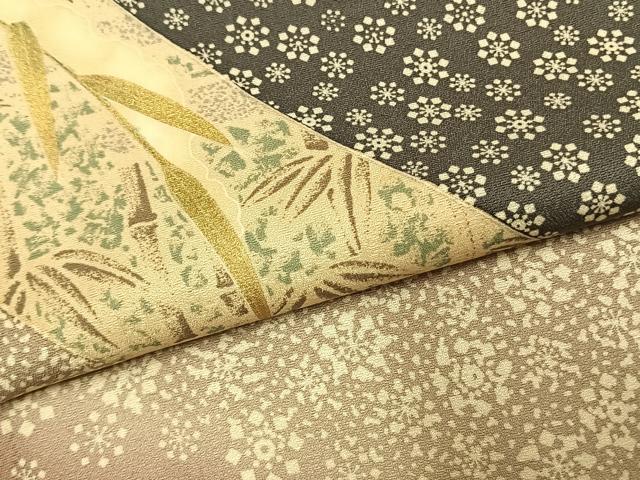 平和屋着物●訪問着 笹竹文 金彩 正絹 逸品 AABK7758fy