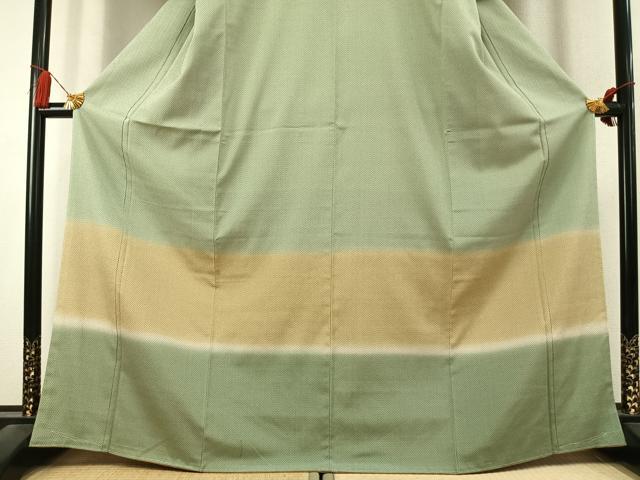 平和屋着物●訪問着 お召地 霞文 暈し染め 正絹 逸品 AABK7769fy