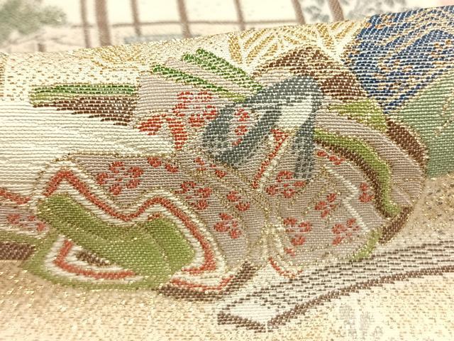 平和屋着物●豪華色留袖 寿光織 人物風景文 暈し染め 金糸 正絹 逸品 AABK7788fy