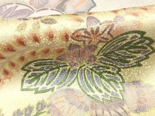 平和屋着物●訪問着 作家物 草花文 正絹 逸品 未使用 AABK7794fy