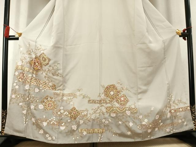 平和屋着物●豪華色留袖 中国三大刺繍 汕頭刺繍 スワトウ刺繍 吉祥花文 暈し染め 金糸 金彩 やまと誂製 正絹 逸品 AABK7798fy