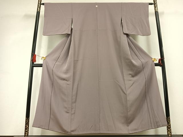 平和屋着物●上質な色無地 鳩羽色 正絹 逸品 AABK7803fy