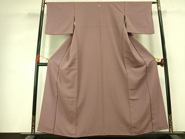 平和屋着物●上質な色無地 二藍色 正絹 逸品 AABK7804fy