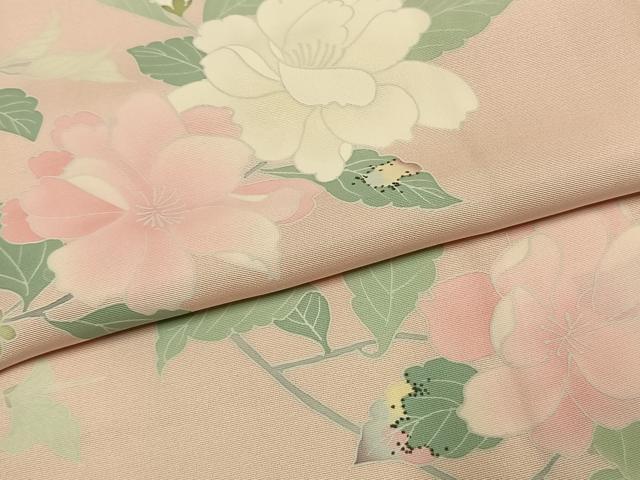 平和屋着物●訪問着 友禅 枝花文 正絹 逸品 AABK7818fy
