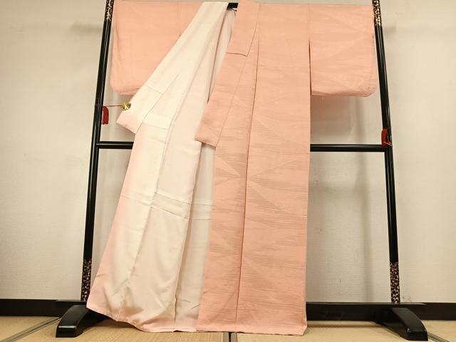 平和屋着物●上質な色無地 草花地紋 虹色 正絹 逸品 AABK7823fy
