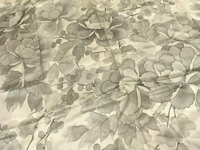 平和屋着物●豪華振袖 手描き 枝梅花文 正絹 逸品 AABK7829fy