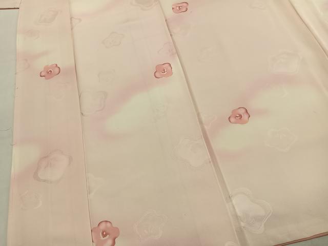 平和屋着物●上質な小紋 舞花文 暈し染め 正絹 逸品 AABK7841fy