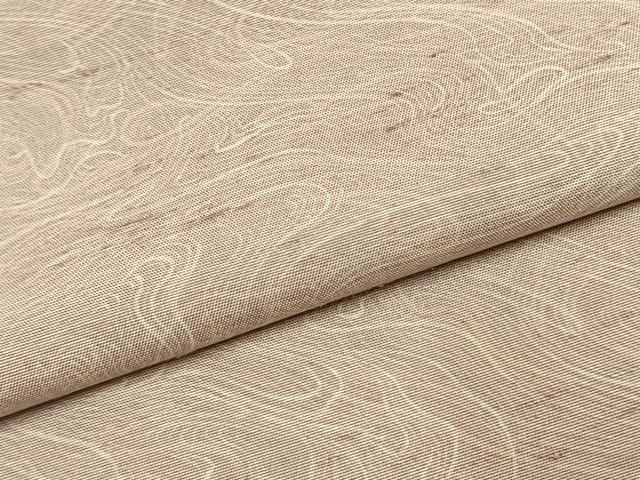 平和屋着物●上質な小紋 紬地 墨流し文様 正絹 逸品 AABK7843fy