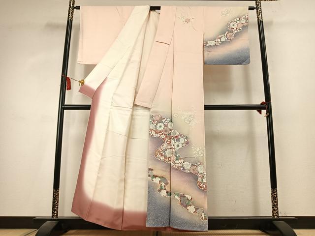 平和屋着物●訪問着 辻が花 暈し染め 金銀彩 正絹 逸品 AABK7858fy