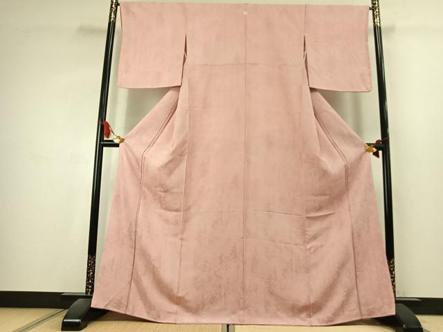 平和屋着物●上質な色無地 樹林地紋 虹色 正絹 逸品 未使用 AABK7865fy