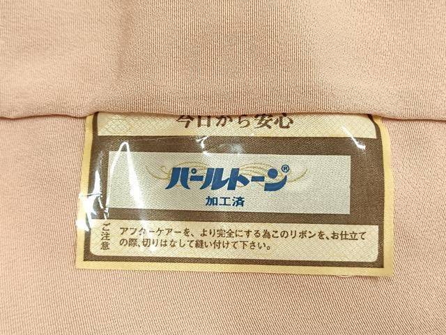 平和屋着物●訪問着 刺繍 花鳥文 暈し染め 金糸 金彩 正絹 逸品 AABK7875fy