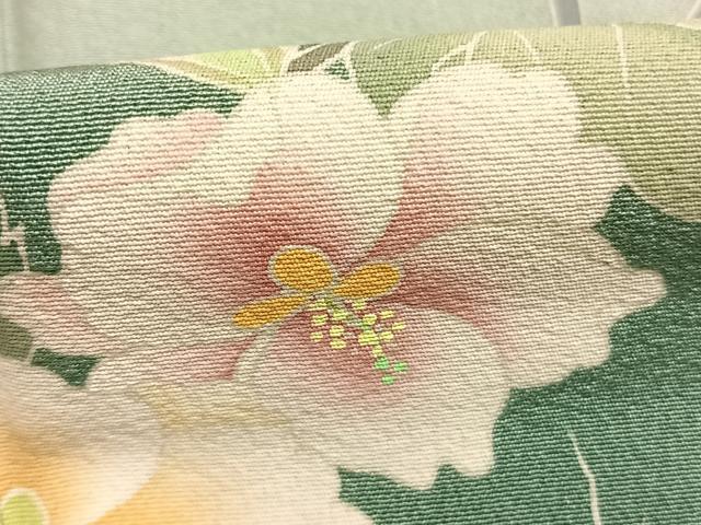 平和屋着物●本加賀友禅作家 清藤宏 訪問着 草花文 暈し染め 銀座おゝぎ屋扱い 正絹 逸品 AABK7886fy