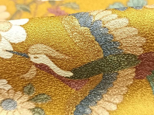 平和屋着物●訪問着 花鳥文 暈し染め 金彩 正絹 逸品 AABK7888fy