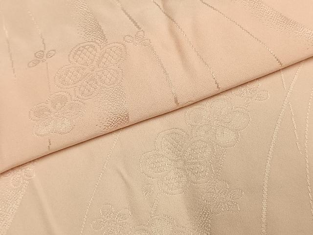 平和屋着物●長襦袢 無双仕立て 舞花地紋 洗柿色 正絹 逸品 AABK7891fy