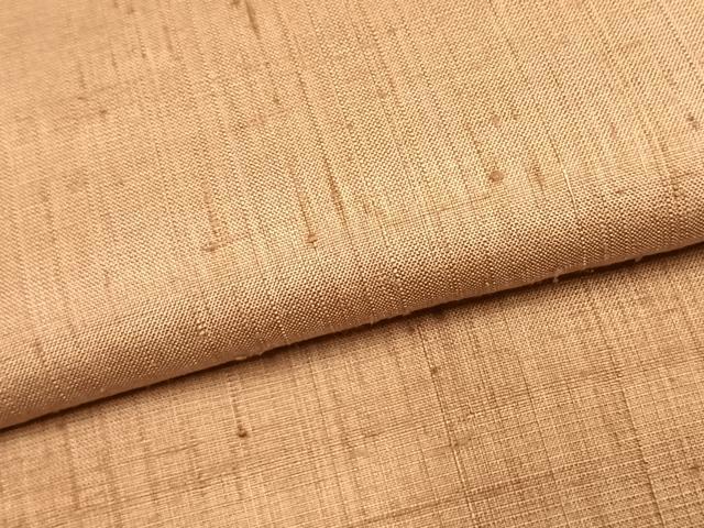 平和屋着物●後藤文夫 紬 色無地 ときがら茶色 正絹 逸品 AABK7894fy