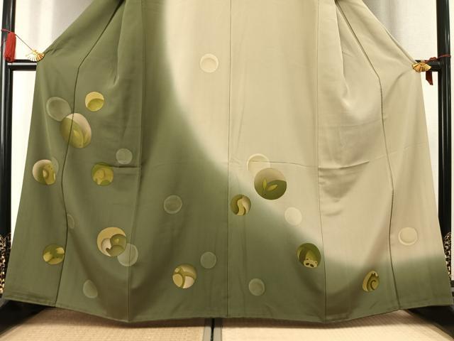 平和屋着物●訪問着 動物丸文 暈し染め 正絹 逸品 AABK7898fy