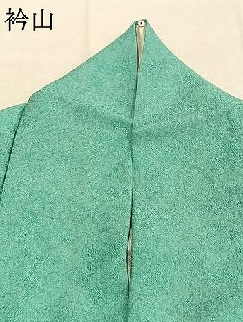 平和屋着物●上質な色無地 霞地紋 青磁色 正絹 逸品 AABK7905fy