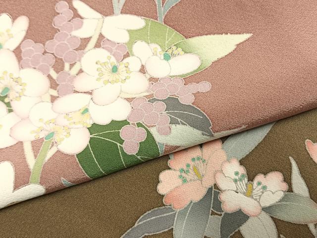 平和屋着物●訪問着 友禅 作家物 草花文 暈し染め 正絹 逸品 AABK7912fy