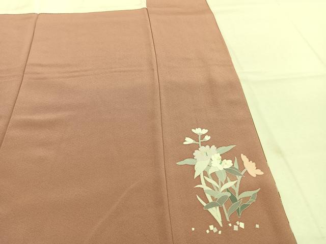 平和屋着物●訪問着 友禅 作家物 草花文 暈し染め 正絹 逸品 AABK7912fy