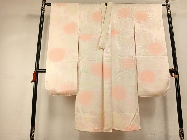 平和屋着物●振袖用長襦袢 無双仕立て 乱菊地紋 暈し染め 正絹 逸品 AABK7917fy