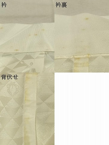 平和屋着物●長襦袢 無双仕立て 手描き 南天文 正絹 逸品 AABK7919fy