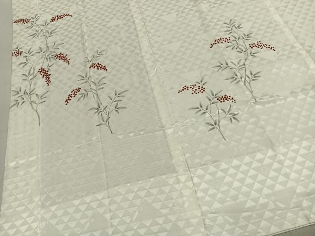 平和屋着物●長襦袢 無双仕立て 手描き 南天文 正絹 逸品 AABK7919fy