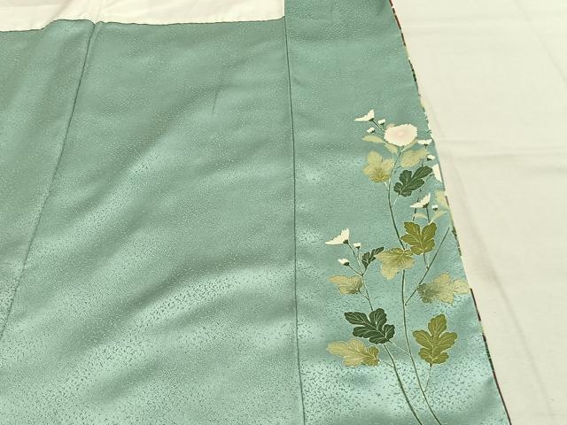 平和屋着物●訪問着 駒刺繍 草花文 暈し染め 金彩 正絹 逸品 AABK7920fy