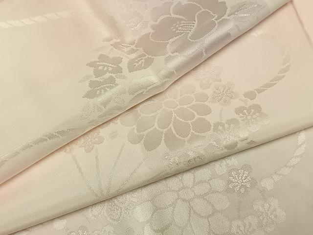 平和屋着物●振袖用長襦袢 無双仕立て 扇面花地紋 暈し染め 京都きもの友禅扱い 正絹 逸品 AABK7921fy