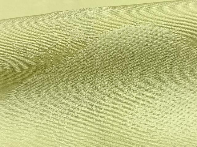 平和屋着物●上質な色無地 風景地紋 女郎花色 正絹 逸品 AABK7933fy