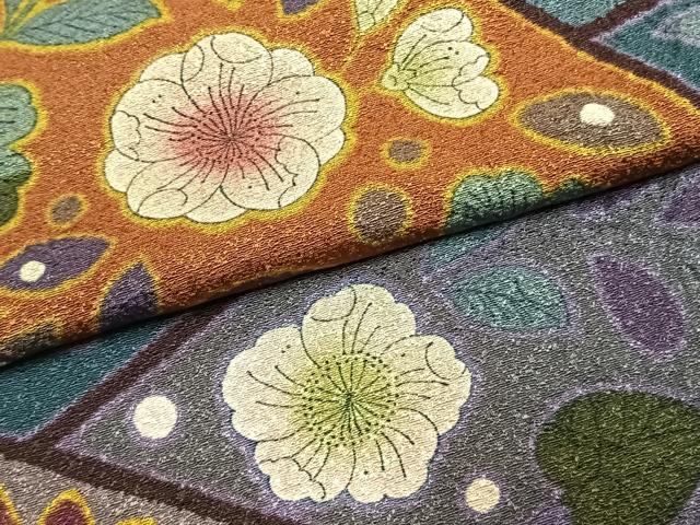 平和屋着物●訪問着 辻が花 暈し染め 金彩 ロング丈 正絹 逸品 AABK7937fy