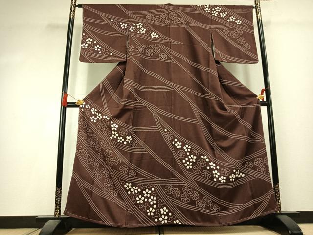 平和屋着物●訪問着 総絞り 舞花文 正絹 逸品 未使用 AABK7947fy