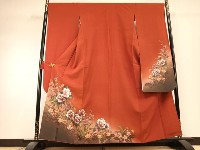 平和屋着物●豪華振袖 草花文 暈し染め 金彩 やまと誂製 正絹 逸品 AABK7948fy