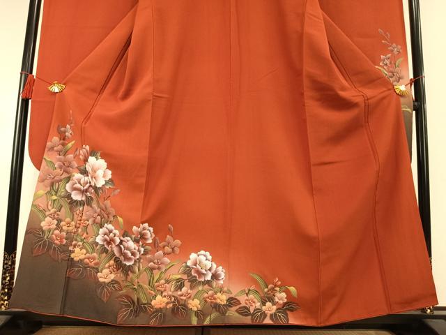 平和屋着物●豪華振袖 草花文 暈し染め 金彩 やまと誂製 正絹 逸品 AABK7948fy