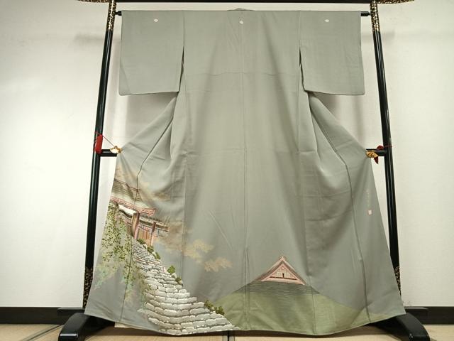 平和屋着物●豪華色留袖 作家物 寂光院 暈し染め 金彩 正絹 逸品 AABK7953fy