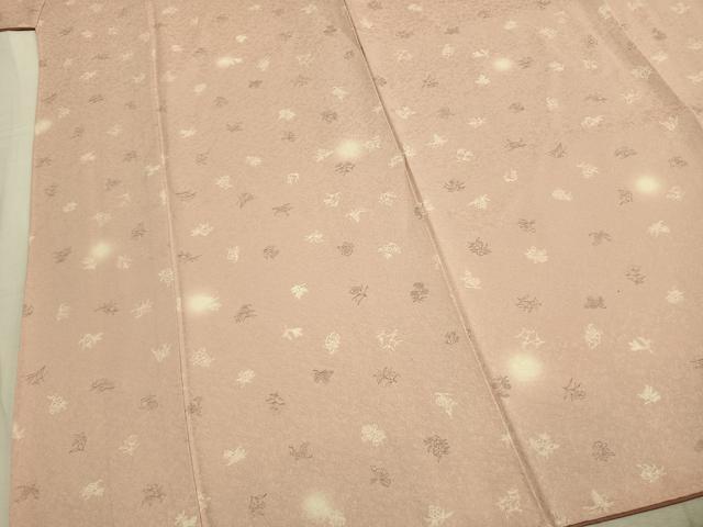 平和屋着物●上質な小紋 草花文 蛍暈し 正絹 逸品 AABK7956fy
