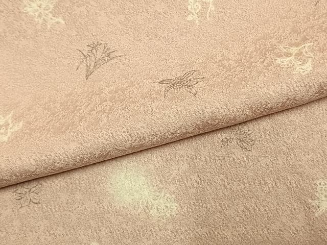 平和屋着物●上質な小紋 草花文 蛍暈し 正絹 逸品 AABK7956fy