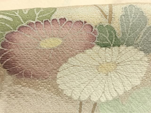 平和屋着物●訪問着 友禅 作家物 草花文 暈し染め 正絹 逸品 未使用 AABK7957fy